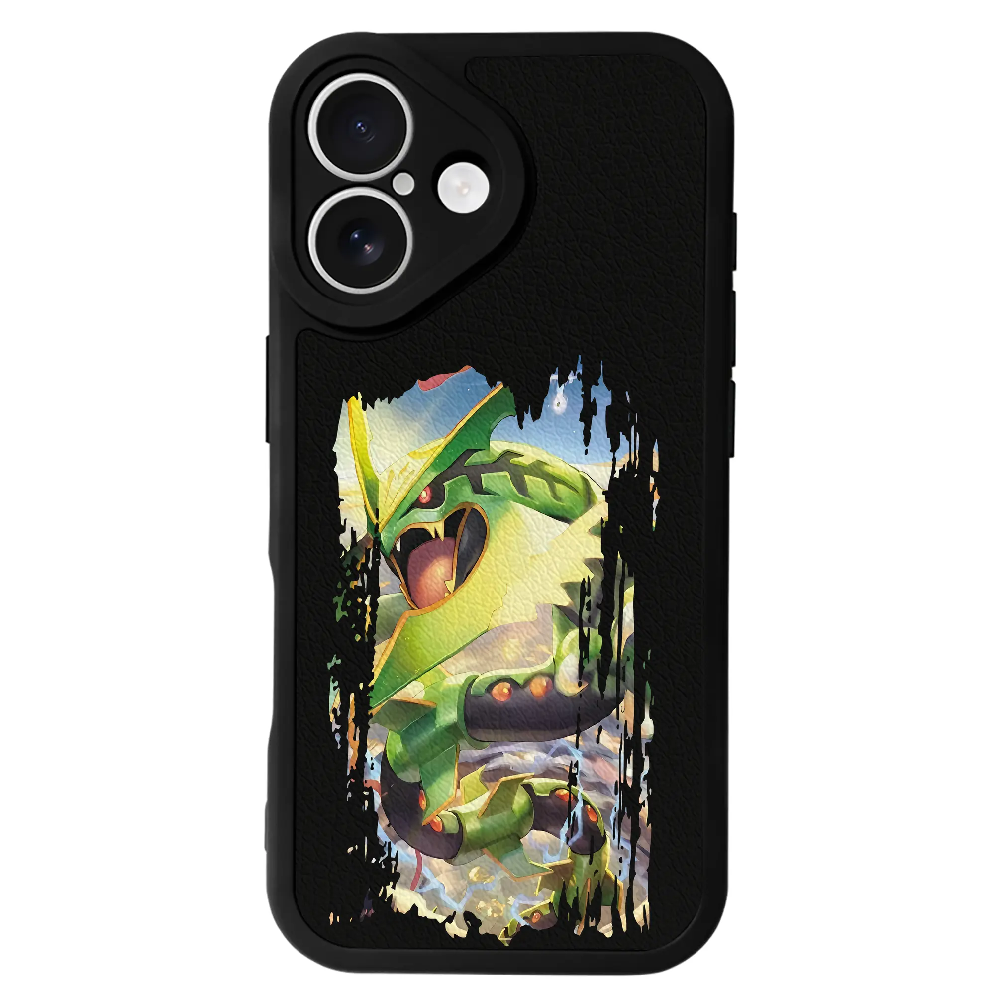 ポケモン グッズ,レックウザ - IPhone 16シリーズ対応 ・ シリコンスマホケース ・ レザー調 ・ 高精度フィット ・ 耐衝撃 ・ ワイヤレス充電対応 ・ 精密カット